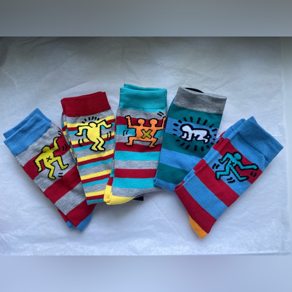Keith Haring 5 Pack Sock Bundle NWOT